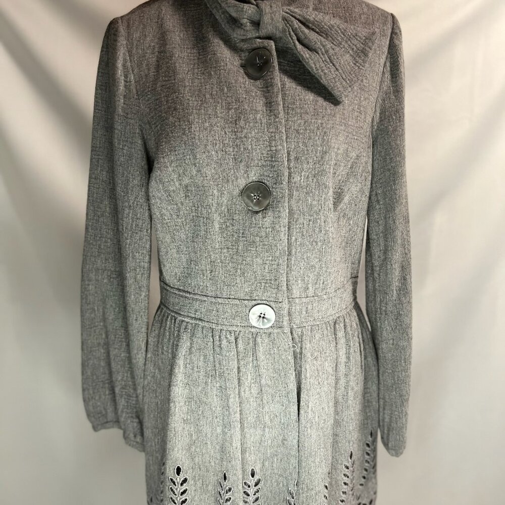 Gray Button Coat Dress